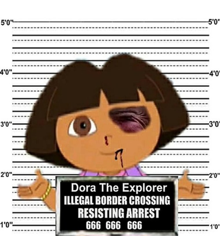 This composite image of Dora the Explorer was created late last year by Debbie Groben of Sarasota, Fla., for a contest for the fake news site FreakingNews.com. 